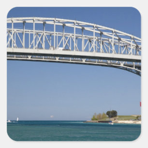 De Blue Water Bridge is een brug met twee overspan Vierkante Sticker