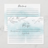 De Blue Waterverf Recept Kaart (Voorkant / Achterkant)