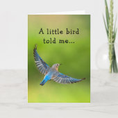 De Bluebird of Happy Birthday Kaart (Voorkant)