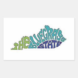 De Bluegrass staat - Kentucky rechthoekige Sticker