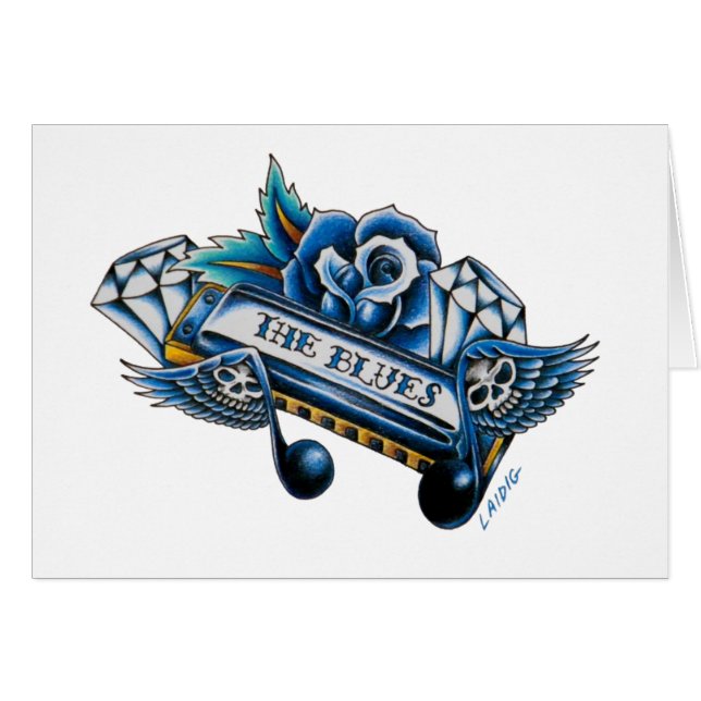 De Blues Harmonica Flash Art (Voorkant Horizontaal)