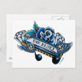 De Blues Harmonica Flash Art Briefkaart (Voorkant / Achterkant)