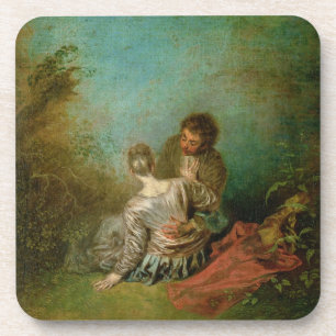 De blunder, c.1717 (olie op canvas) bier onderzetter