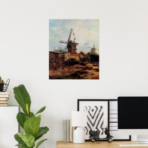 De Blute Fin-molen door Vincent van Gogh Poster