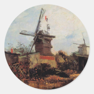 De Blute Fin-molen door Vincent van Gogh Ronde Sticker