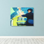 De Boating Party van Mary Cassatt Canvas Afdruk (Insitu (Houten vloer))
