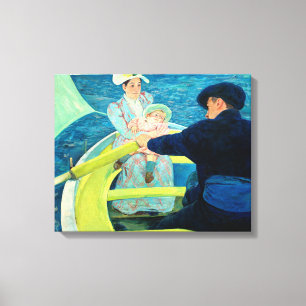 De Boating Party van Mary Cassatt Canvas Afdruk