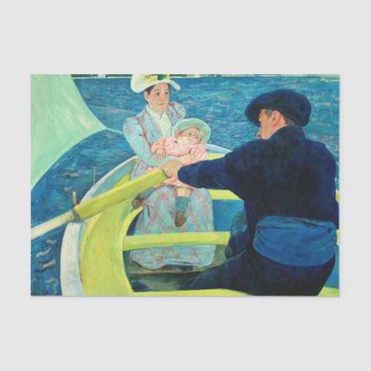 De Boating Party van Mary Cassatt Tissuepapier (Voorkant)