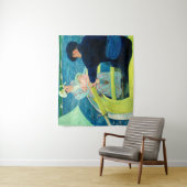 De Boating Party van Mary Cassatt Wandkleed (In situ)