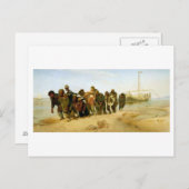 De Boatmen op de Volga, 1870-73 Briefkaart (Voorkant / Achterkant)