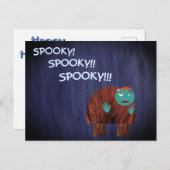 De bochel als een zombie feestdagenkaart (Voorkant / Achterkant)