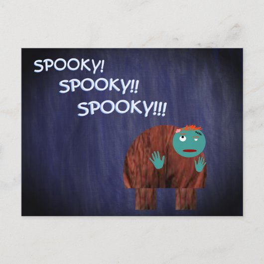 De bochel als een zombie feestdagenkaart (Voorkant)