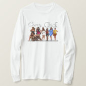 De bochtige chick houding t-shirt (Design voorkant)