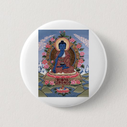 De Boeddha Ronde Button 5,7 Cm (Voorkant)