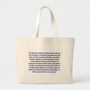 De boekcurve grote tote bag