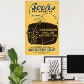 De boeken zijn het Poster van WPA van de Wapens  (Thuiskantoor)