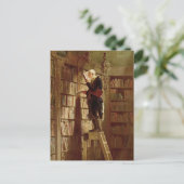 De boekenwurm briefkaart (Staand voorkant)