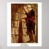 de boekworm door Carl spitzweg Poster (Voorkant)
