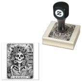 De boekworm 	rubberstempel (Gestempeld)