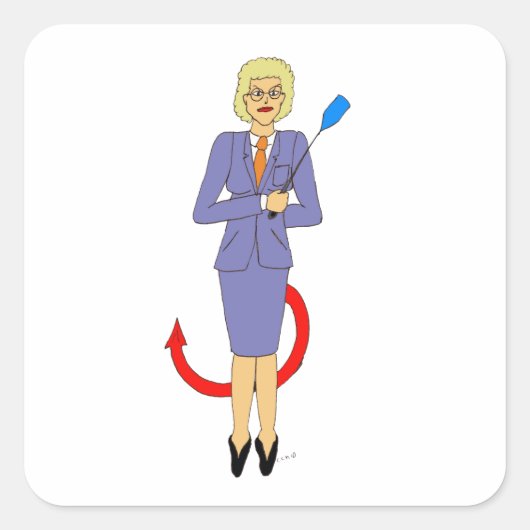 De boer vierkante sticker (Voorkant)