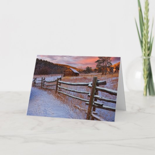 De Boerderij van de sneeuw Kaart (Voorkant)