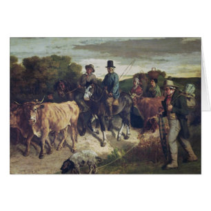 De boeren van Flagey die terugkeren van de beurs