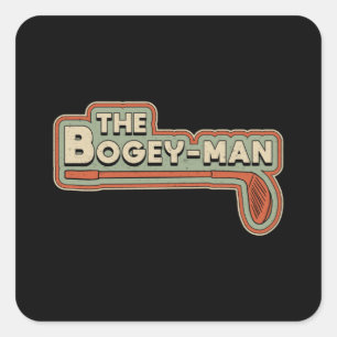 De bogey-Man Golfspeler Golfer Golfing Funny Vierkante Sticker