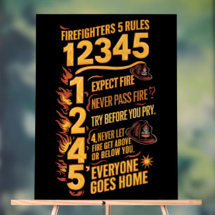 De Bold Firefighters Code Acryl Bord