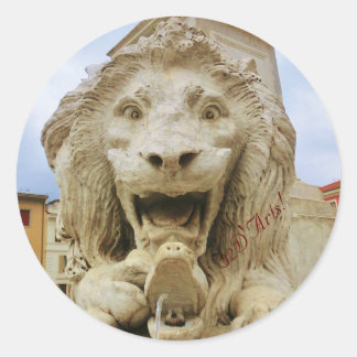 De Bold Lion van Massa, Ronde Sticker, Glanzend Sticker