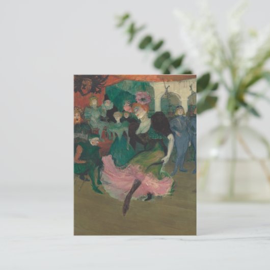 De Bolero dansen - Toulouse-Lautrec Schilderij Briefkaart (Staand voorkant)
