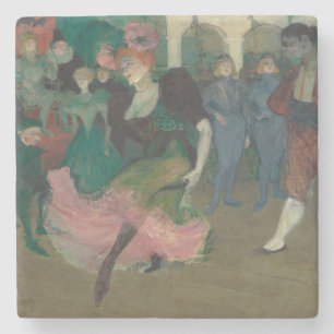 De Bolero dansen - Toulouse-Lautrec Schilderij Stenen Onderzetter