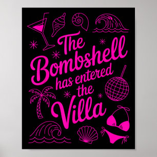 De bom is de Villa Tropical Funny binnengedrongen Poster