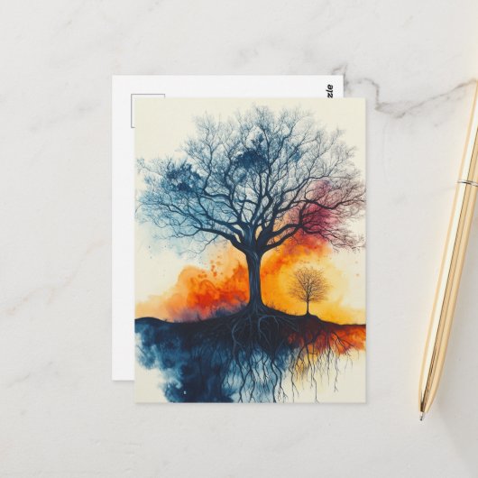 De Bomen Briefkaart (Voorkant / Achterkant in situ)