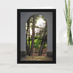 De bomen door de boog kaart