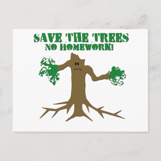 De bomen opslaan briefkaart (Voorkant)
