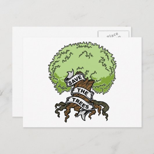 De bomen opslaan briefkaart (Voorkant / Achterkant)