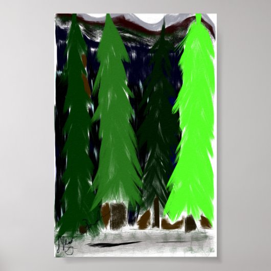 De bomen van een doorgang poster (Voorkant)