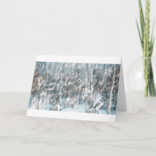 De Bomen van Wisconsin Northwoods Feestdagen Kaart (Voorkant)