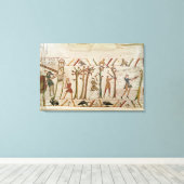 De bomen worden gehakt om de schepen te bouwen canvas afdruk (Insitu (Houten vloer))