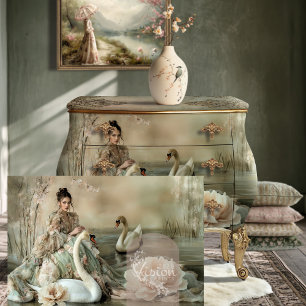 De bonne grâce Bouffant Portret & Zwaan Tissuepapier