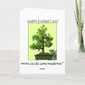 De bonsai van vaderdag kaart (Achterkant)