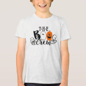 De Boo Crew Halloween Ghost Pumpkin Tri-Blend Shirt (Voorkant)