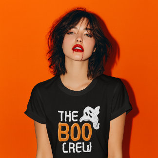 De Boo Crew Lieve Griezelige Geest Halloween Typog T-shirt