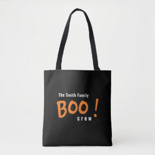 De Boo Crew Modern Monogram Custom Halloween Draagtas