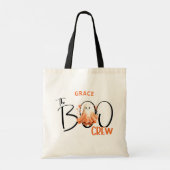 De Boo Crew Naam Modern Halloween Canvas tas (Achterkant)