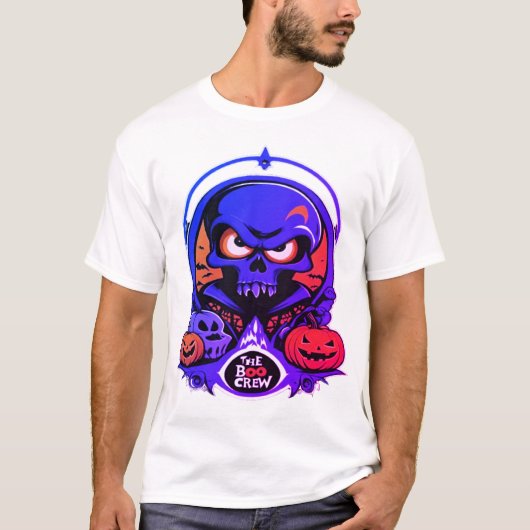 De Boo crew pompoen Halloween T-shirt (Voorkant)