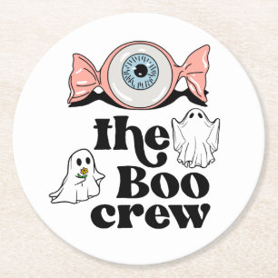 De Boo Crew Spooktacular Halloween Squad Ronde Kartonnen Onderzetter