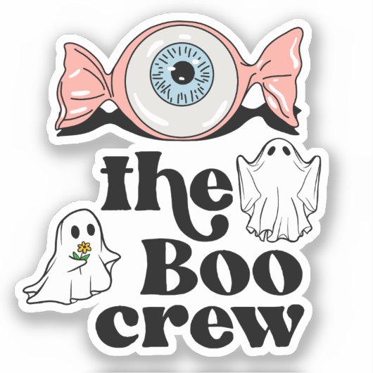 De Boo Crew | Spooktacular Halloween Squad Sticker (Voorkant)