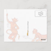 De boodschap van de duivel briefkaart (Achterkant)