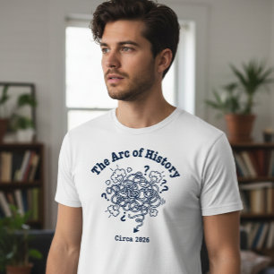 De Boog van de Geschiedenis Grappig Chaotisch 2026 T-shirt